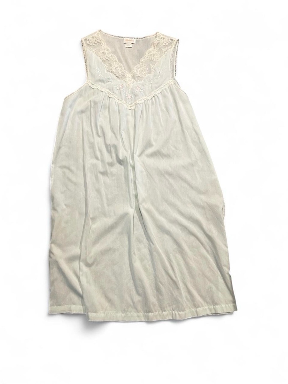 Lace-Trim Chemise Nightgown - light blue